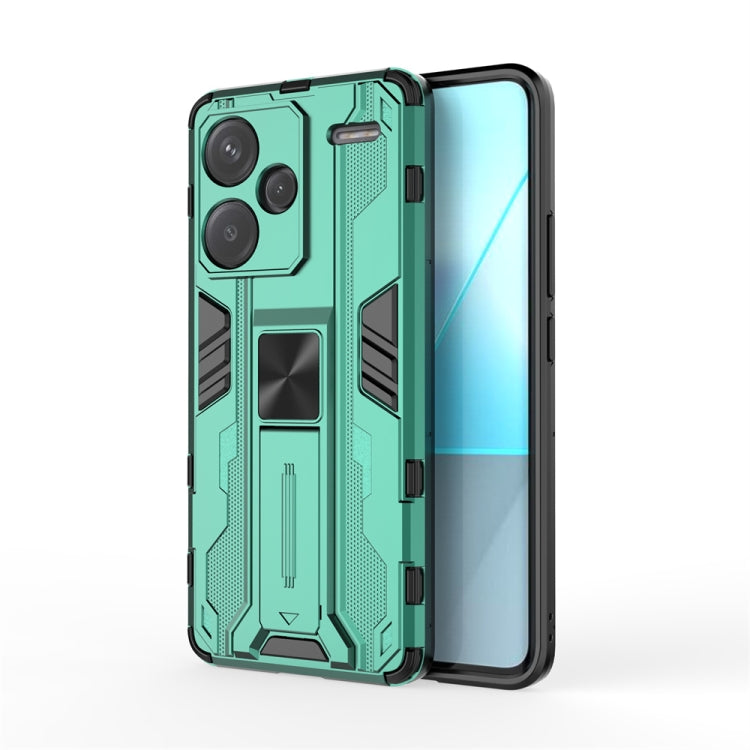 For Redmi Note 13 Pro 5G Supersonic Armor case made of TPU and PC, showcasing its stylish design and precise cut-outs.